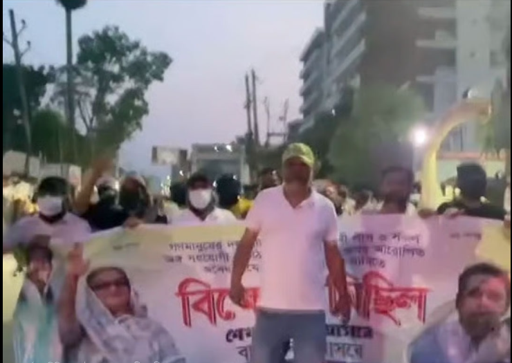 শরীয়তপুরে নিষিদ্ধ সংগঠনের ঝটিকা মিছিল